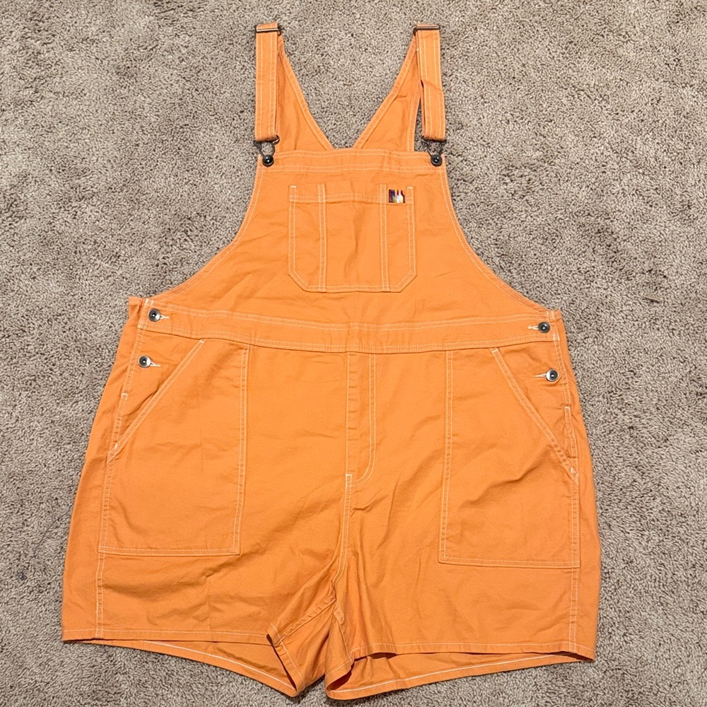 Target Men's Orange Cargo Short Overalls
